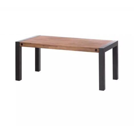 Table extensible 200 à 250 cm en bois d'acacia et métal - WORKSHOP