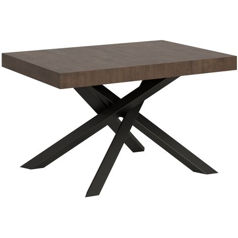 Table rectangulaire 4/6 personnes extensible en bois 150/180 cm - oman  Couleur bois foncé Rendez Vous Deco