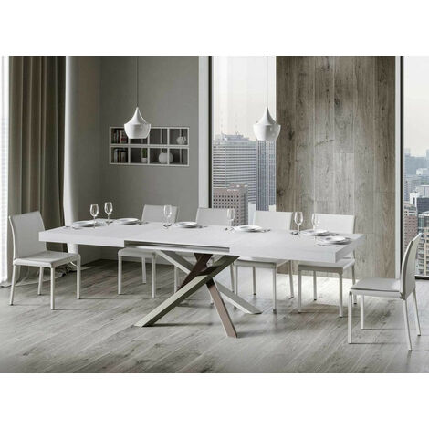 Table avec rallonge 18 personnes couleur bois copertino NOUVOMEUBLE