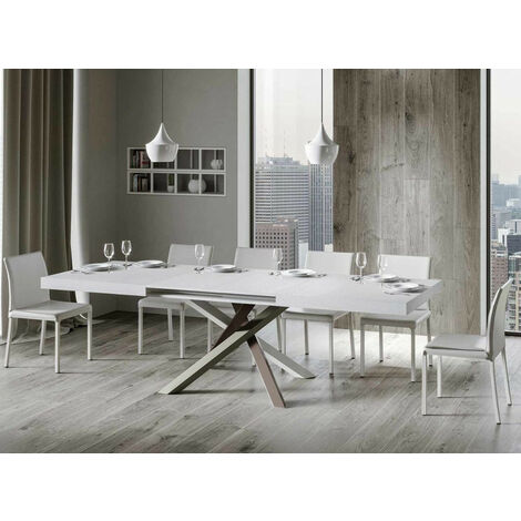 Table à manger extensible Ancona - 4 à 12 personnes - béton Moderne -  Finori