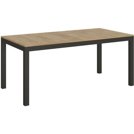 Table extensible 90x180/284 cm Everyday Evolution Chêne Nature Structure Anthracite