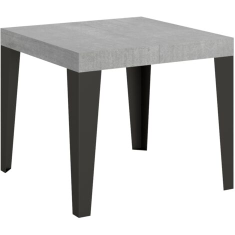 Table extensible 90x90/246 cm Flame Cement structure Anthracite