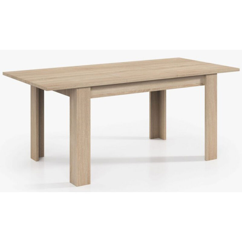 Pegane - Table Extensible de salle à manger coloris chêne - Dim : h 78 x l 140-190 x p 90 cm
