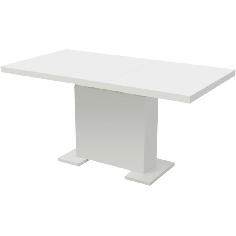 Vidaxl - Table à manger extensible blanc brillant