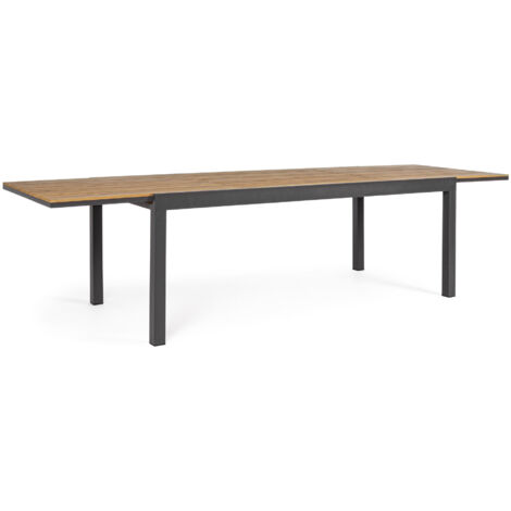 Table extensible en aluminium avec plateau en Polywood 200-300 x 95 cm anthracite