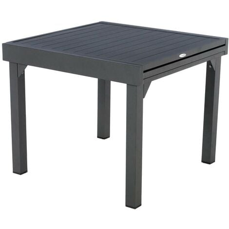 Table extensible carrée alu Piazza 4/8 places - Hespéride - Table seule
