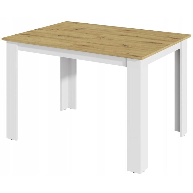 Table à Manger Extensible Chêne artisanal - Résistante aux rayures et à l'humidité - 170 x 80 x 75 cm