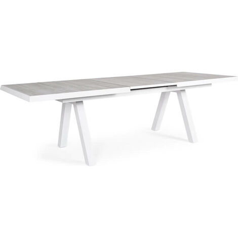Table extensible Krion 205/265x103x78h cm Blanc