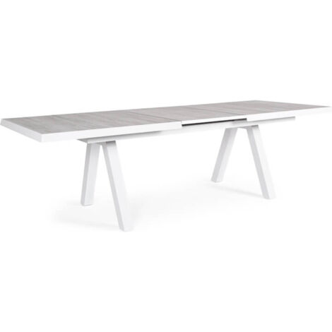 Table extensible Krion 205/265x103x78h cm Blanc