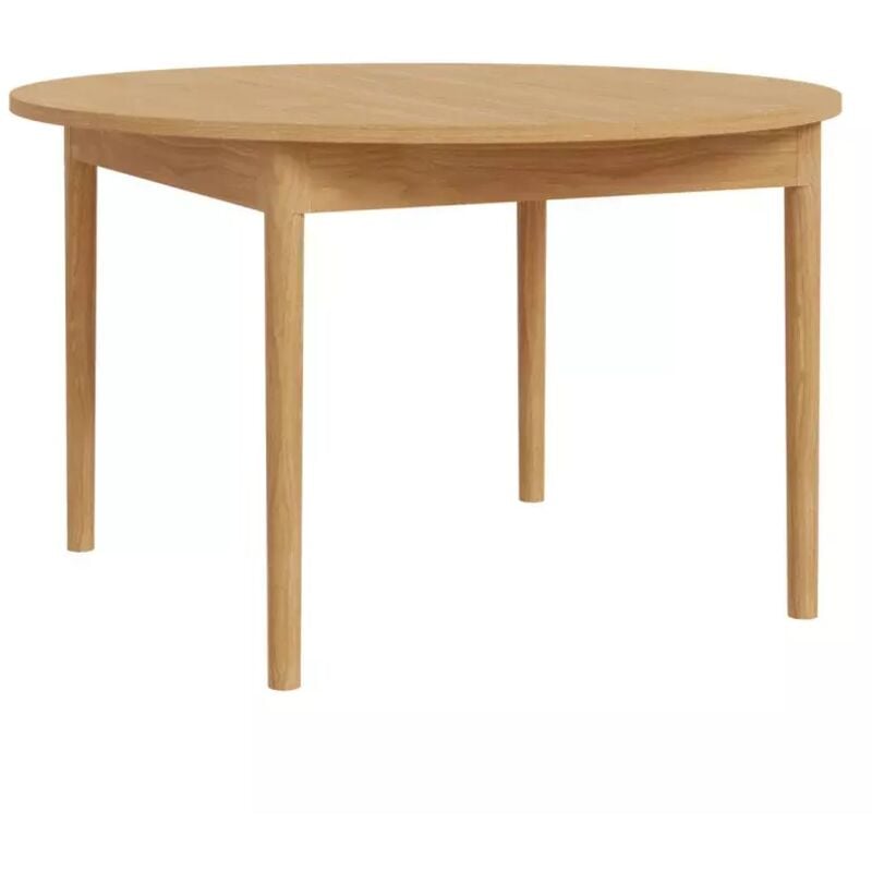 Table extensible L. 130/165 cm décor chêne pieds en bois - VIVIAN