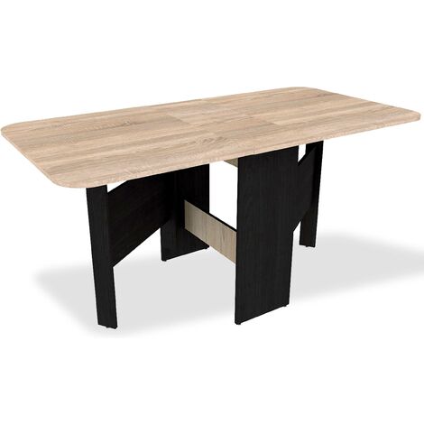 Table extensible Pedestali Chêne Clair pieds Marron - Bois / Marron