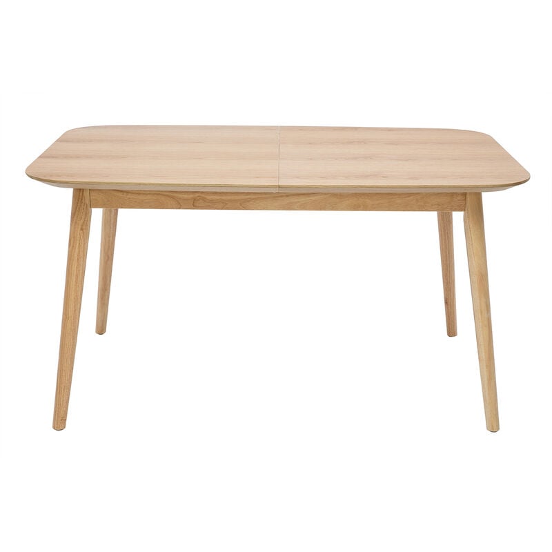 Miliboo - Table extensible rallonges intégrées rectangulaire en bois clair chêne L140-170 cm ank