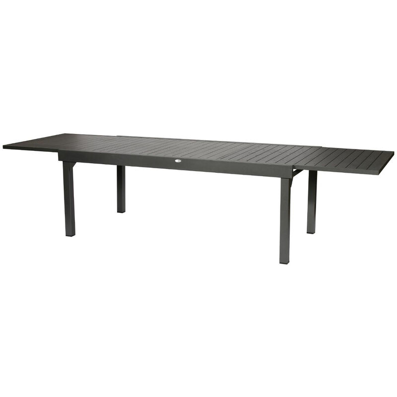 Table extensible Hesperide Piazza Graphite 12 places