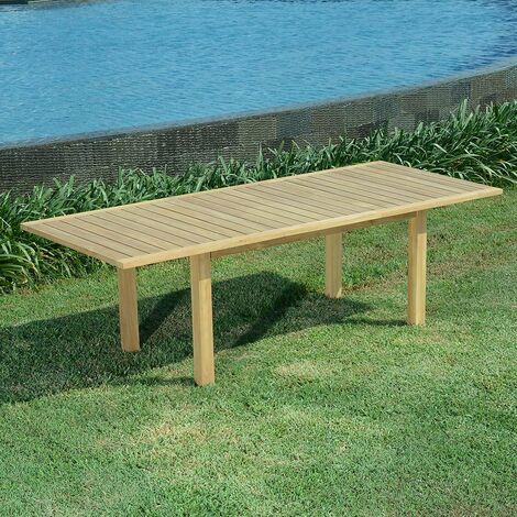 Table extensible teck Ecograde Constantine 180/240 x100 cm - Naturel