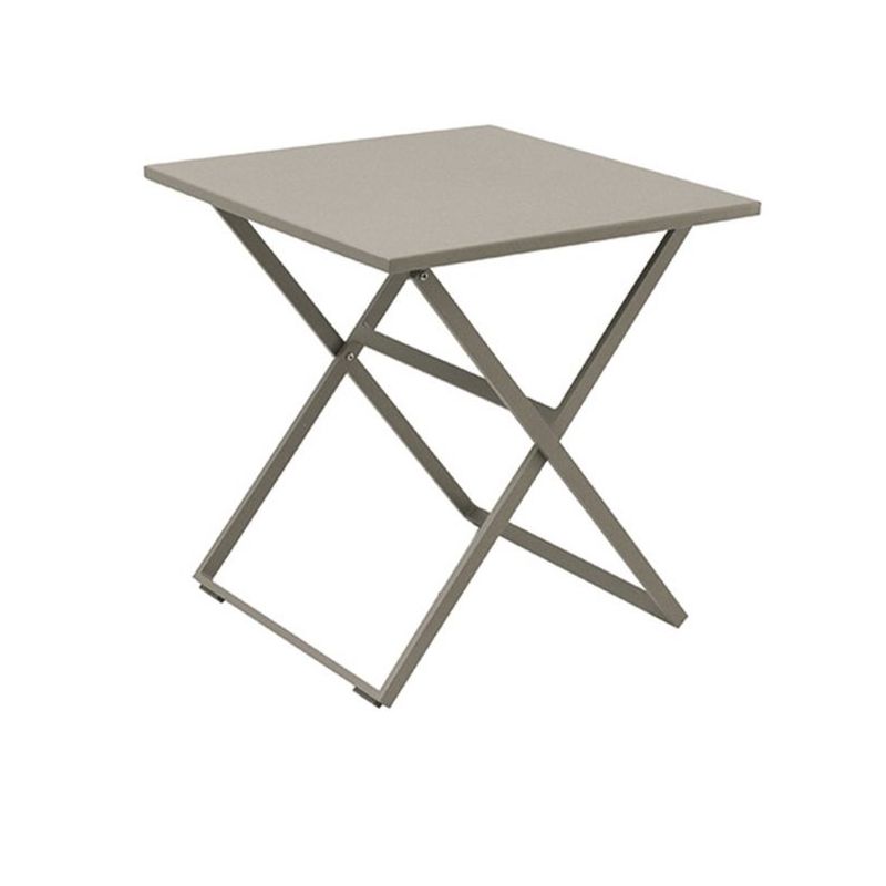 Table exterieur pliante carrée en Aluminium Rosy TRESI - Champagne - Extérieur - Traité anti-rouille - Champagne