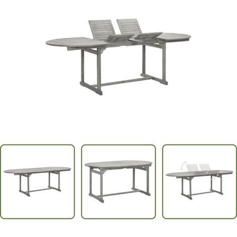 Table extérieure -  Table à dîner de jardin (160-240)x100x75cm Bois d'acacia massif
