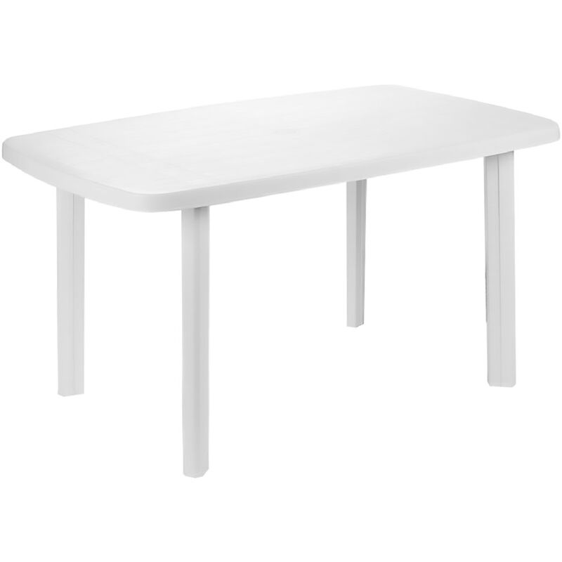 Faro table ovale modulaire cm137x85x72h en polypropyle'ne blanc pour l'exte'rieur