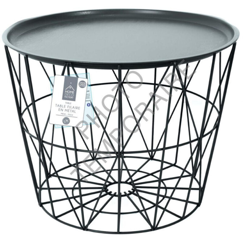 Cmp Iberica - Table Filaire Metal Gris Diametre 50cm M4