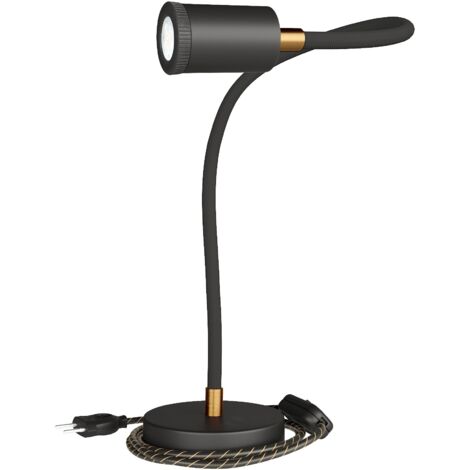 Table Flex GU1d0 lampe de table articulée avec mini spot LED et prise 2 broches
