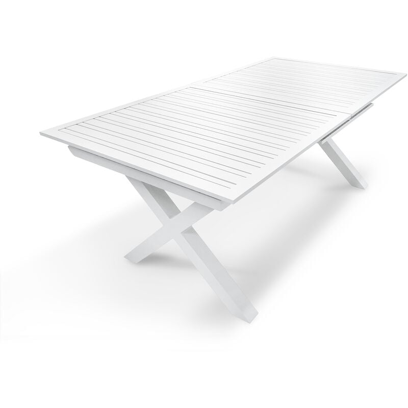 Floride - Table de jardin en aluminium blanc Dcb Garden Blanc