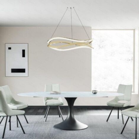 Table forme irrégulière blanche et noir 280 cm CALISIA