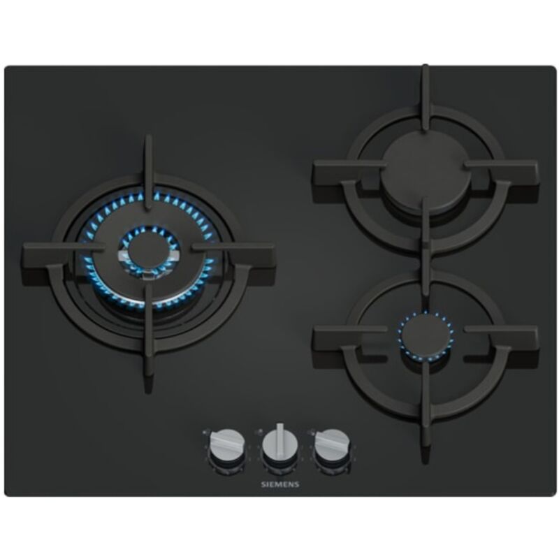 Siemens - Table gaz verre trempé, 60 cm, IQ500, verre trempé, fonte avec pieds en EP6A6CI10 Siemens - Table gaz verre trempé, 60 cm, IQ500, verre trempé, fonte avec pieds en EP6A6CI10