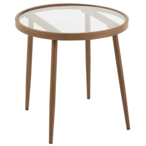 Table Gigogne Design "Fuolas" 50cm Marron
