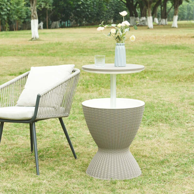 Table glacière Atessa capacité 30 l marron clair Casa.pro