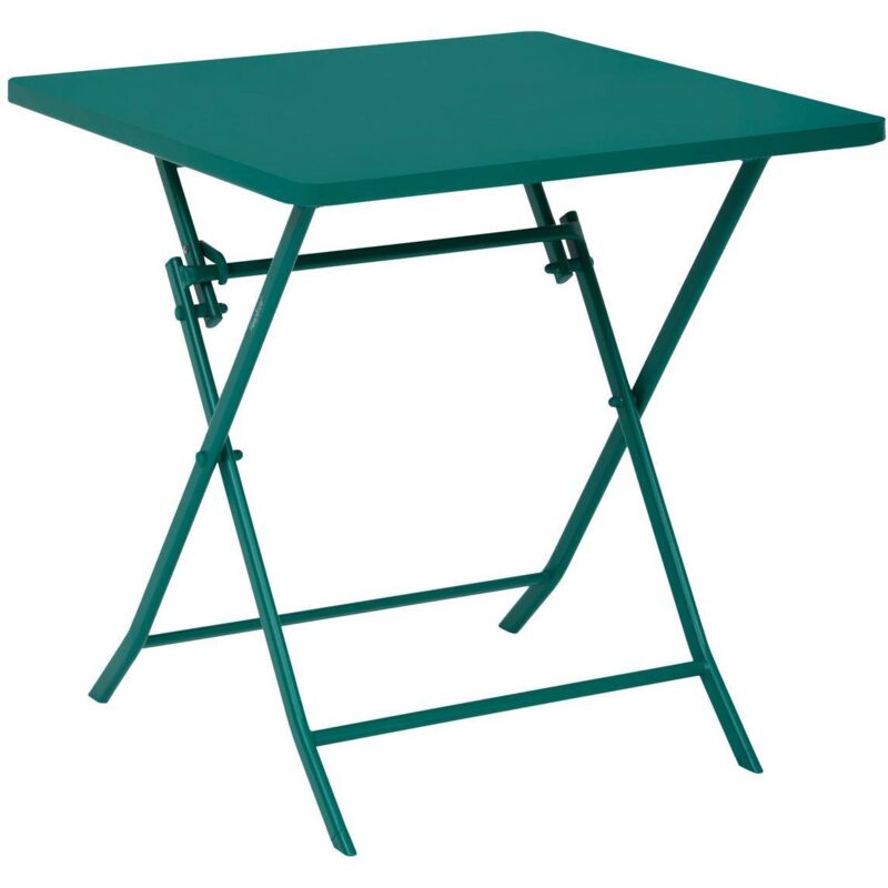 Table de jardin 2 places Greensboro pliable 70x70cm vert opale - Hespéride