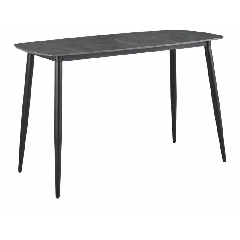 Table haute 140 cm arrondie céramique gris anthracite marbré - RYDER