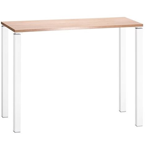Table haute 140 x 60 cm chêne clair Exprim pieds blanc - Maxiburo