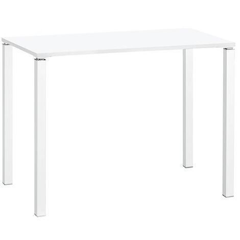 Table haute 140 x 80 cm blanche Exprim piétement blanc - Maxiburo