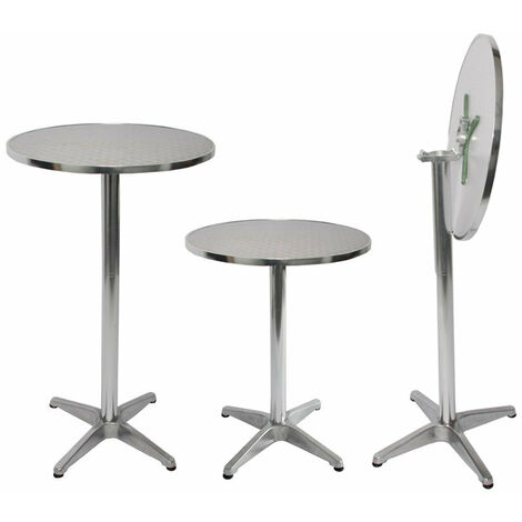 Table haute bar bistrot jardin balcon hauteur réglable TAB04006