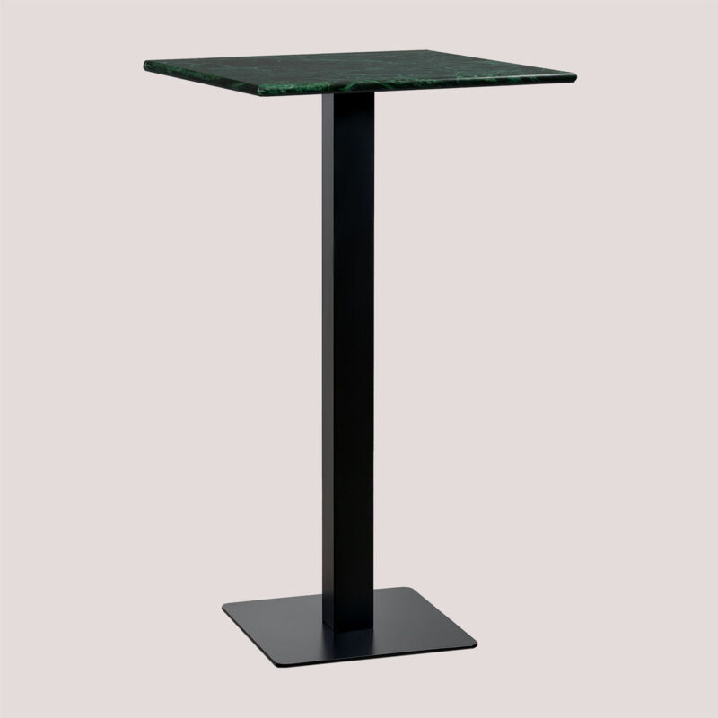 Sklum - Table Haute de Bar Carrée en Marbre Livanto