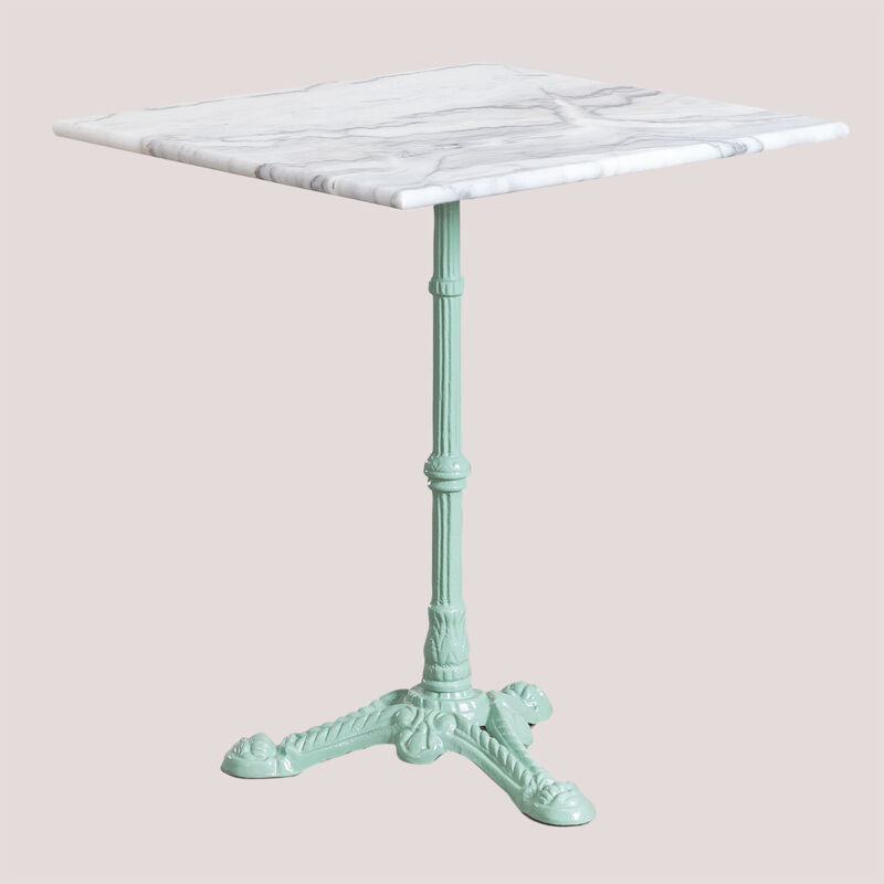 Table de Bar Carrée en Marbre Moka SKLUM L'île du Paradis vert