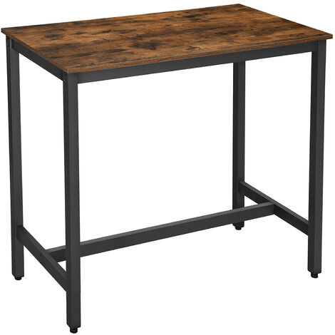 Table haute de bar - 120x105x60 cm - vintage brun