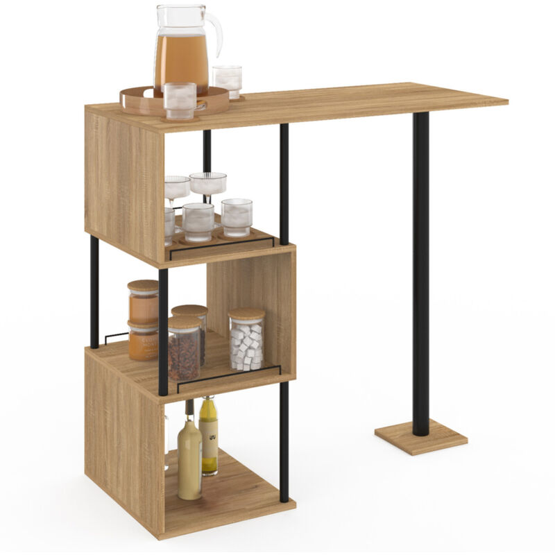 Idmarket - Table haute de bar bistrot detroit 2 personnes design industriel