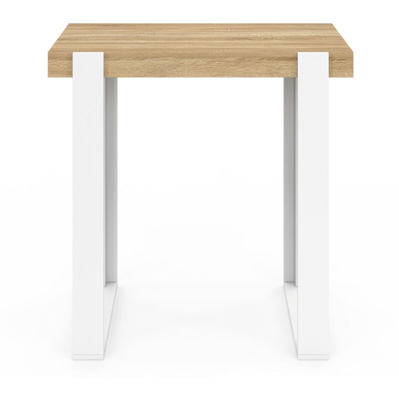 Table haute de bar phoenix bois et blanc 113 cm