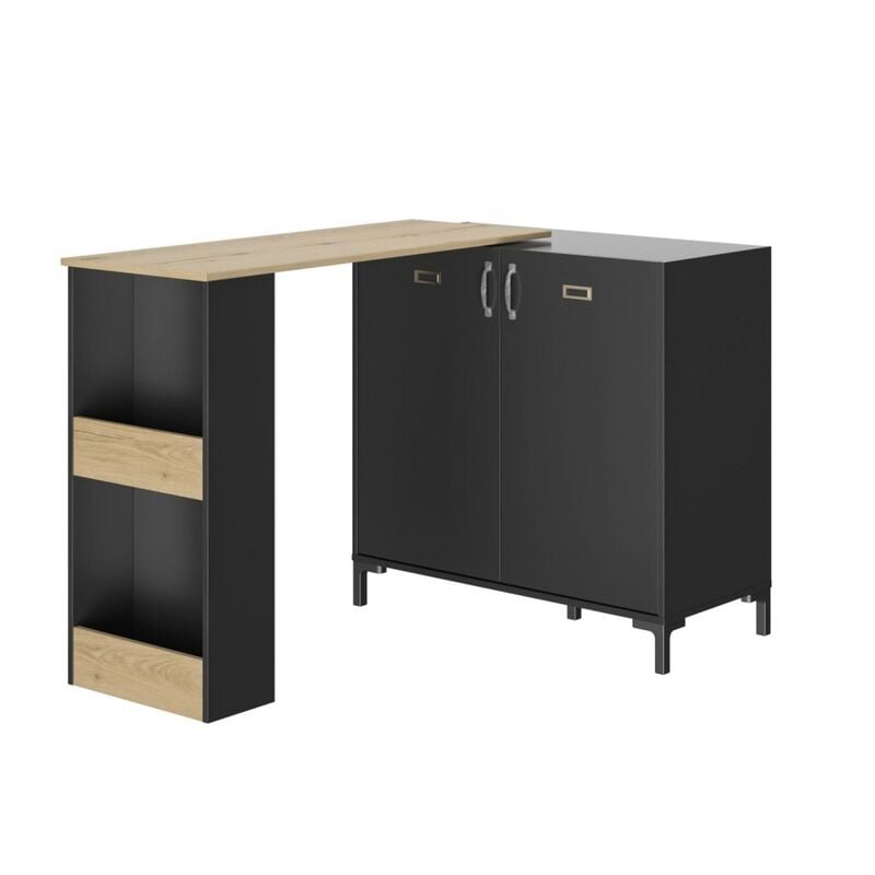 Table haute de cuisine polyvalente avec armoire petri