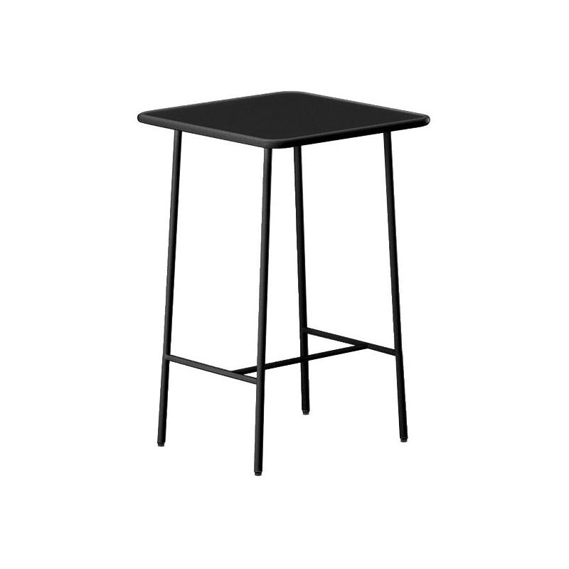 Vente-unique - Table haute de jardin L.70 cm en métal - Noir - mirmande de mylia