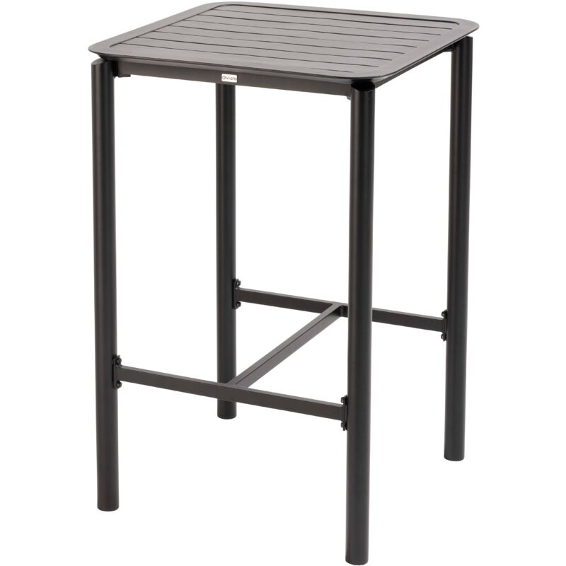 Table haute de terrasse noire
