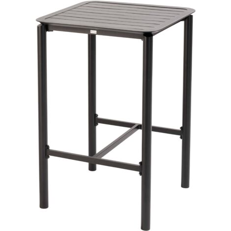 Table haute de terrasse noire