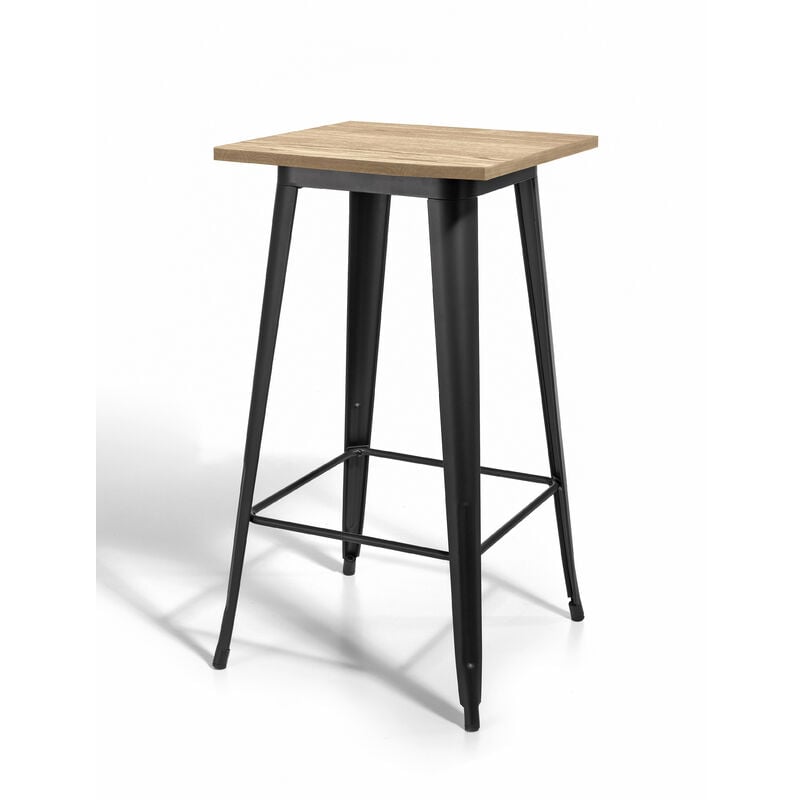Table haute en métal et bois, Meet