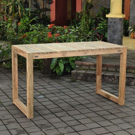 Table haute en teck recyclé 180 cm Toscagne
