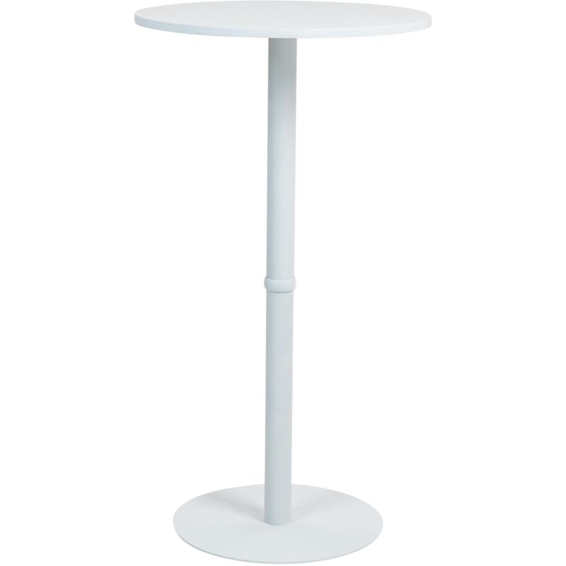 CLP - Table haute Hereford ronde Blanc / Blanc 60 cm