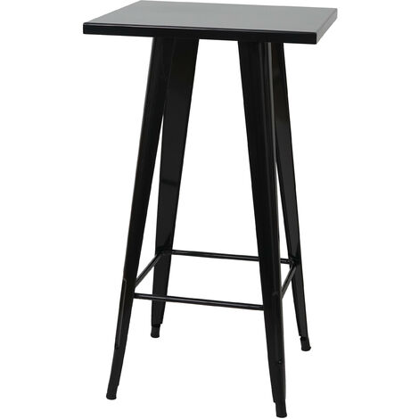 Table haute HWC-A73, métal, design industriel 105x60x60cm - noir