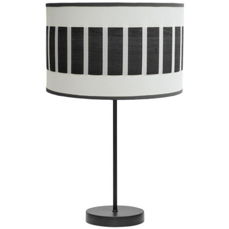 table haute ivanna ivanna 1xe27 noir/blanc/noir bois 62x30x30 cm