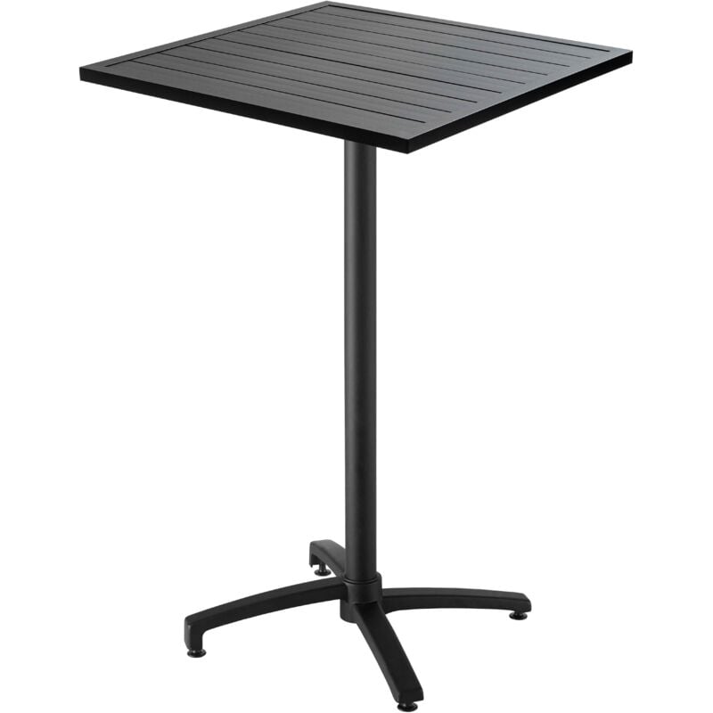 Table haute mange debout en aluminium noir