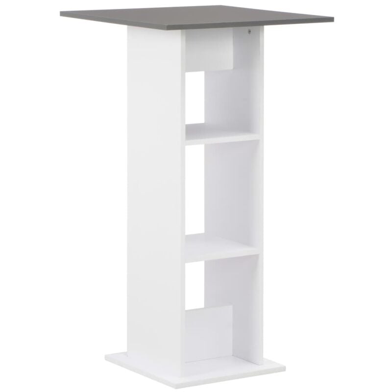 Table haute mange debout bar bistrot blanc 110 cm