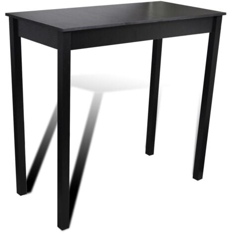 Table haute mange debout bar bistrot noir MDF 115 cm